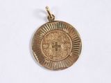 an image of a gold coin with a coat of arms on it