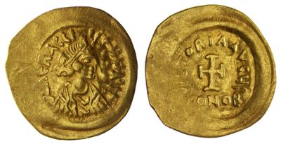 une pièce d'or portant l'image d'un homme et d'une femme
