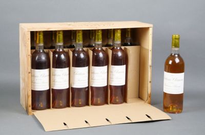 12 Bouteilles Château CLIMENS 1er cru, SAUTERNES 1986 Caisse…