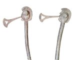 pair of antique cast iron door handles with handles