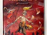 the cover of a comic book with an image of a man holding a sword