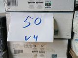 a stack of boxes with a sign that says 50 vy