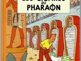 the cover of the book les cigars pharon, with an image of a man and a dog