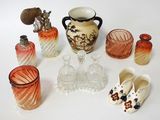 a lot of glass vases and vases on the table