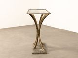 an image of a table with a glass top in a room