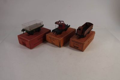 MECCANO, série Hornby, échelle"O": Lot de 3 wagons, comprena…