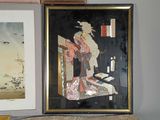 a picture of a woman in a kimono dress and a picture of a woman in a kimono dress