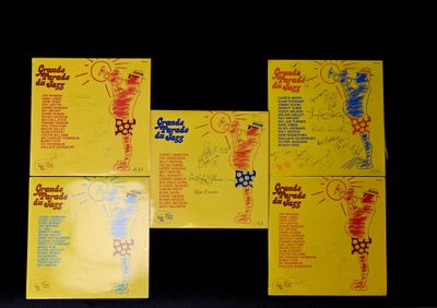 Suite de 5 vinyles "GRANDE PARADE DU JAZZ" dont 4 dédicacés …