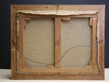 a picture of an old picture frame with wires in it