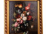 une image d'une peinture de fleurs dans un vase