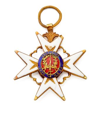 gros plan d'une médaille sur fond blanc