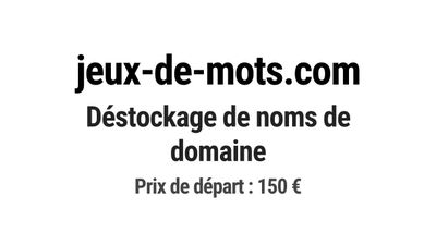 Nom de domaine jeux-de-mots.com.