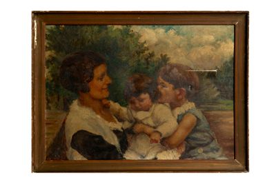 ECOLE FRANCAISE DU DEBUT DU XXE SIECLE. Huile sur toile. Sig…