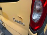 a close up of a car ' s tail light with a sticker on it