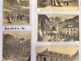 many old photographs of people and horses in this picture