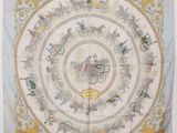 an image of a silk scarf with a picture of a chariot