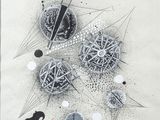 une image représentant un dessin en noir et blanc d'un tas de balles