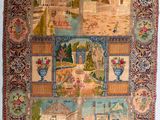 an image of a tapestry hanging on the wall of a room