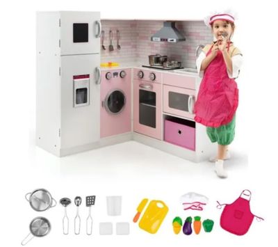 Jeux de Cuisine d'Angle Enfant DREAMADE, avec Lumières et So…