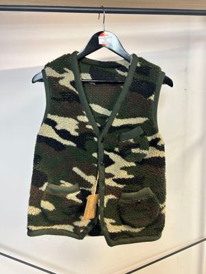 gilet vert camouflage avec poches