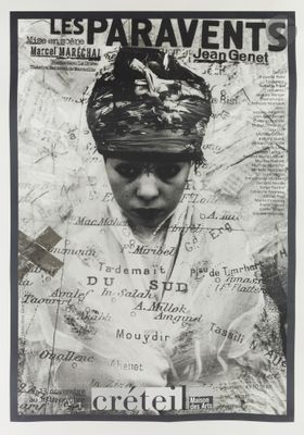 an image of a black and white photo of a woman in a turban