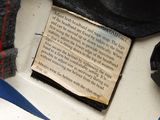 a piece of paper on the seat of a car