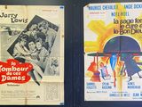 two movie posters on a wall in a room next to each other