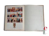 an open book with a picture of people on it