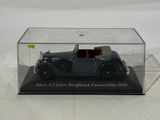 a model of a car in a clear display case