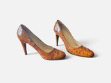 an image of a pair of women ' s high heeled shoes on a white background