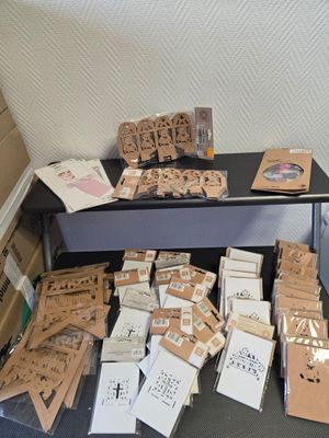 Lot 46 articles évènements baptême, communion, boîtes dragées, marques - Photo 1