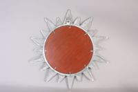 lot : lampe moderne h. 38 cm et miroir rayonnant, cadre en a… (photo 3)