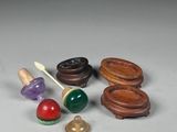 a small assortment of wooden toys on a table