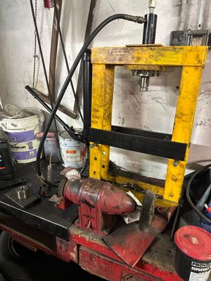 a picture of a workbench with tools on it