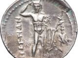 an image of a silver coin with a man on it