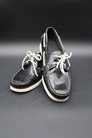 SEBAGO : paire de Docksides en cuir verni noir taille 41