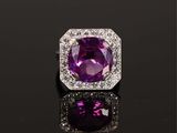 an amethorate and diamond ring