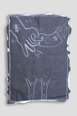 a piece of paper that has a drawing on it