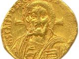 une pièce d'or à l'effigie de jésus
