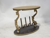 Table basse formant porte revues en métal et bois lamellé, l…
