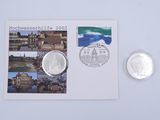 a picture of a postcard with a picture of a city