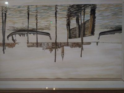 a picture of a picture of a boat in the water