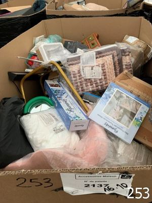 a cardboard box full of items that are in it