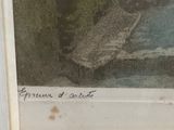 a picture of a picture of a man sitting on a rock