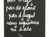a black and white drawing of a quote on a black background
