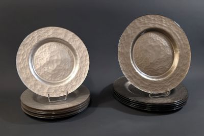 two plates that are sitting on top of each other