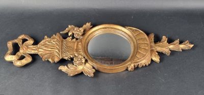 antique french gilp mirror with gold leaf decoration