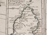 an old map of the island of guernsey in the middle of the 18th century