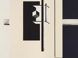 an image of a black and white drawing of a door and a window