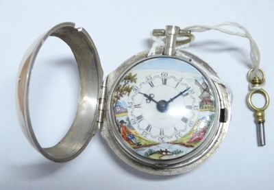 Montre de gousset en argent. Mécanisme semblant en état de fonctionnem - Photo 1